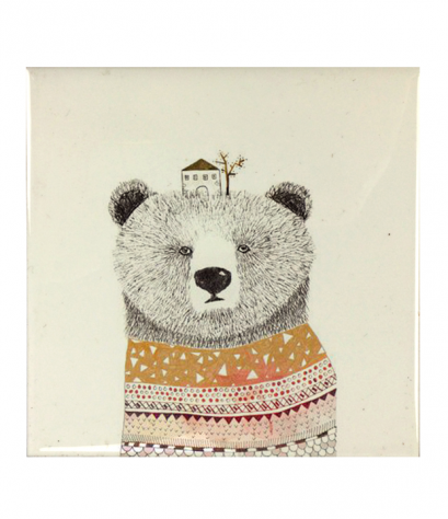 กระเบื้องสกรีนสี ลาย Mr.Bear tiles